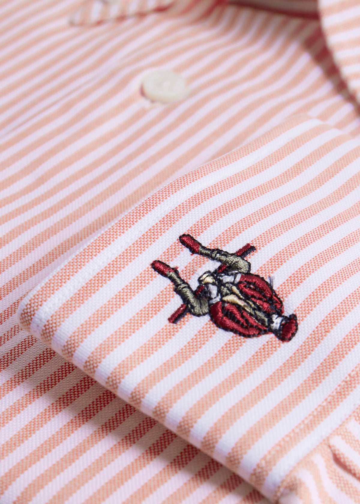 Striped Oxford Logo Sport Shirt - Paul Stuart Great Value