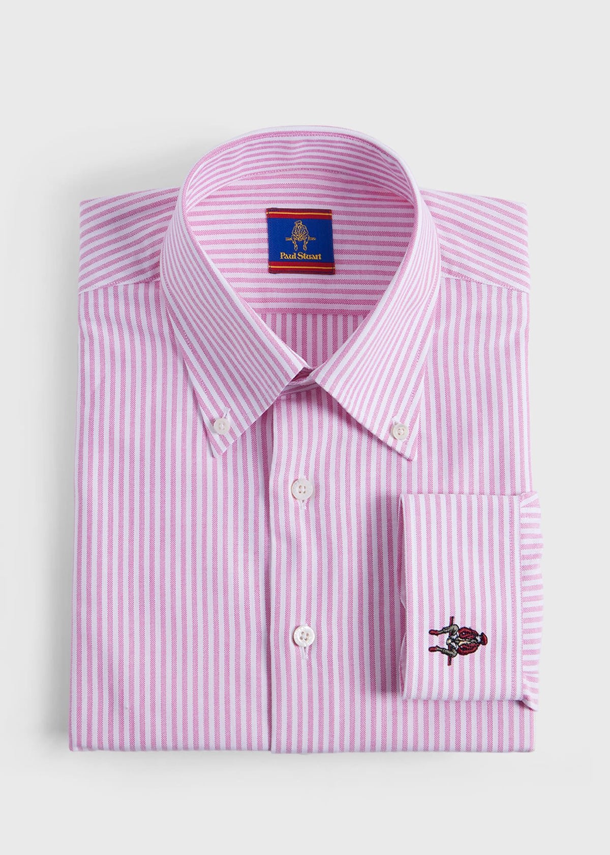 Striped Oxford Logo Sport Shirt - Paul Stuart Recommended