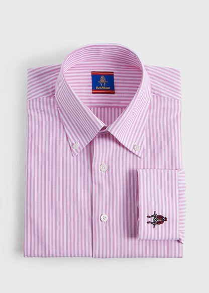 Striped Oxford Logo Sport Shirt - Paul Stuart Recommended