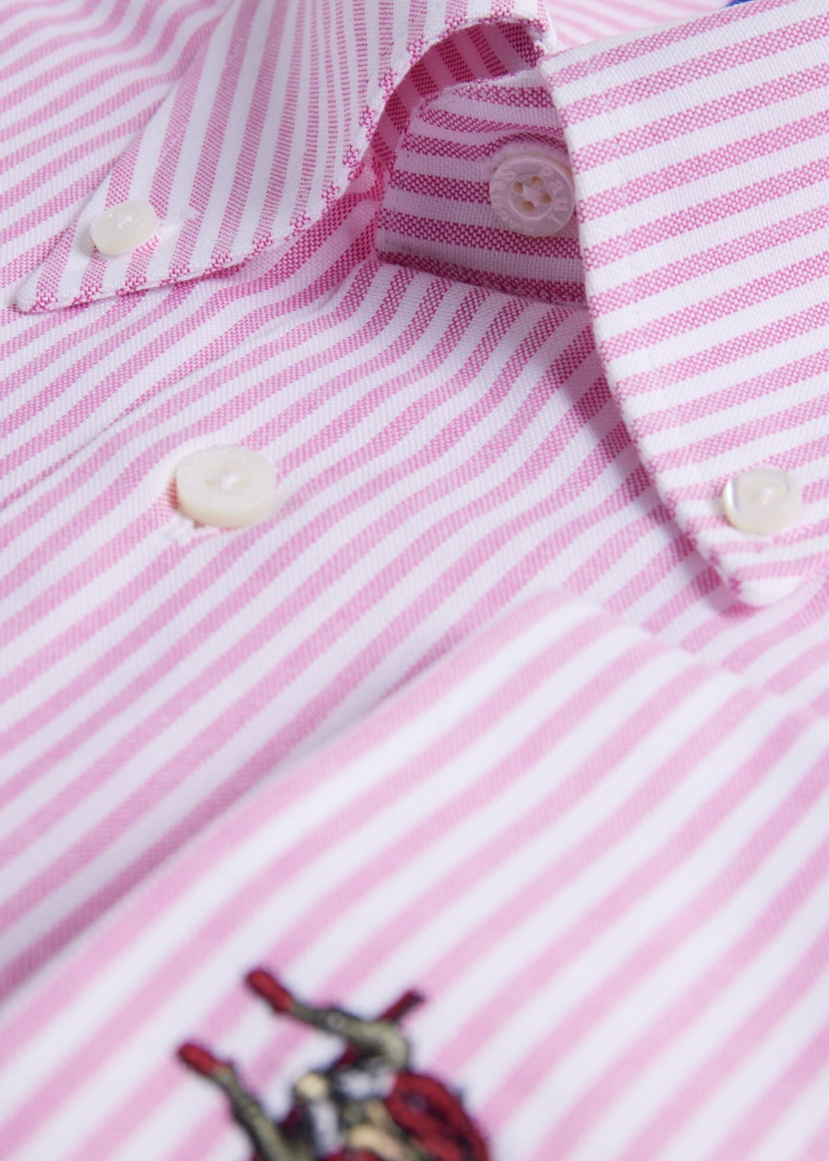 Striped Oxford Logo Sport Shirt - Paul Stuart Recommended