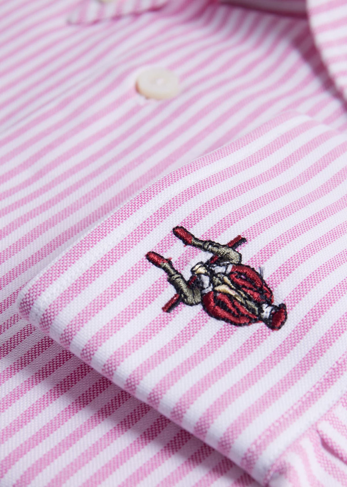 Striped Oxford Logo Sport Shirt - Paul Stuart Recommended