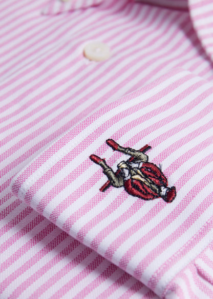 Striped Oxford Logo Sport Shirt - Paul Stuart Recommended