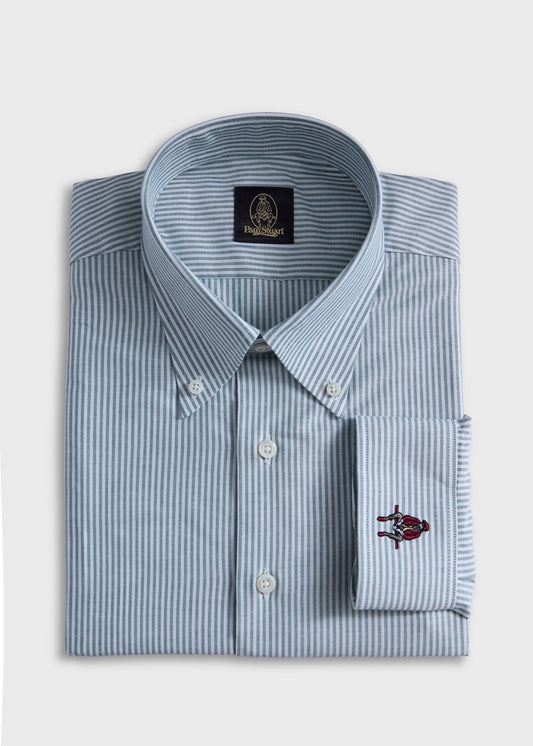 Stripe Oxford Logo Sport Shirt - Paul Stuart Hot Sale