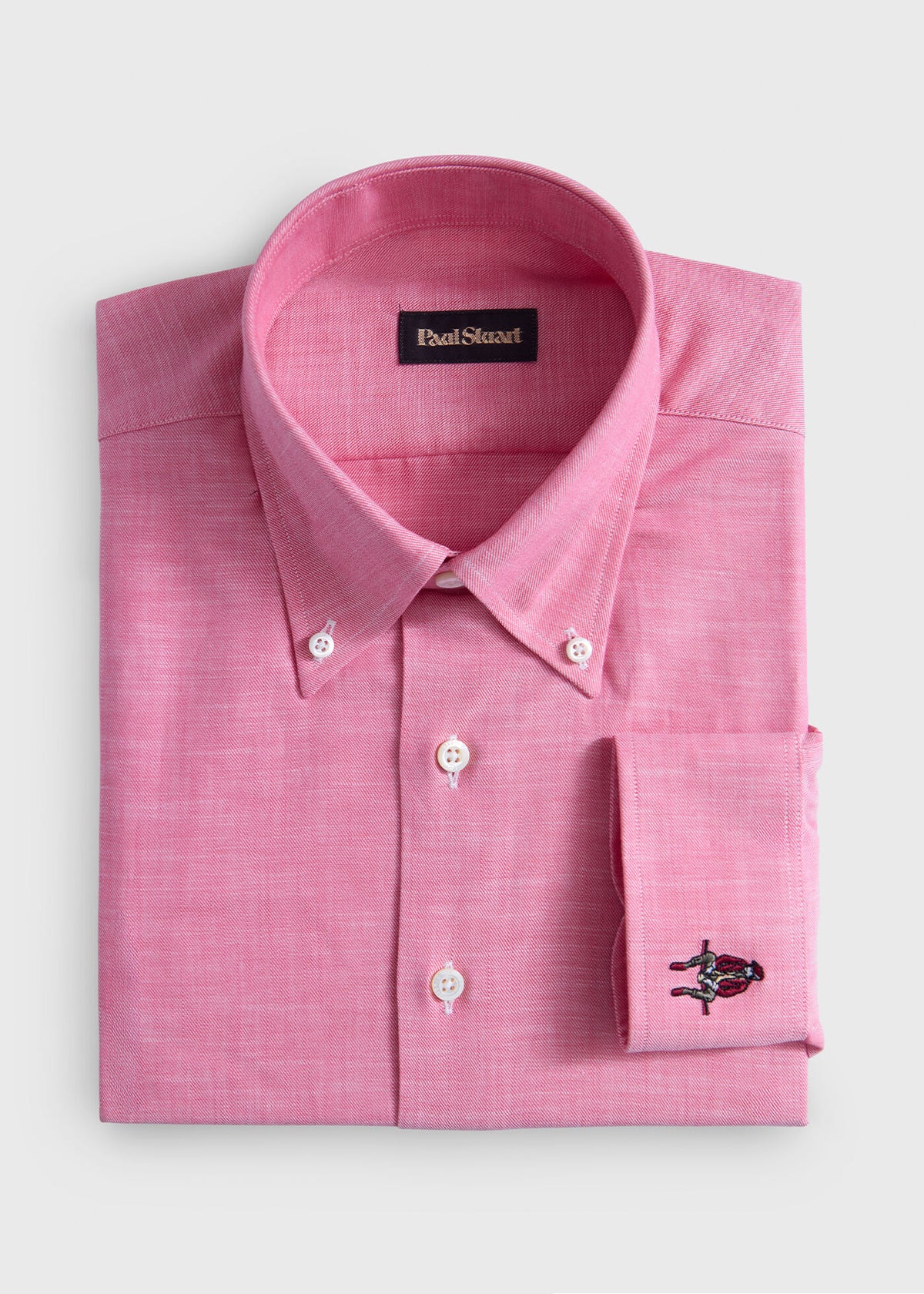 Cotton Twill Logo Sport Shirt - Paul Stuart Special Offer