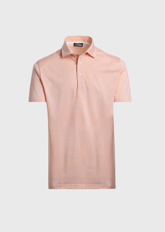 Two-Tone Stripe Performance Polo - Paul Stuart Featured