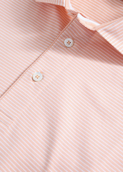 Two-Tone Stripe Performance Polo - Paul Stuart Featured
