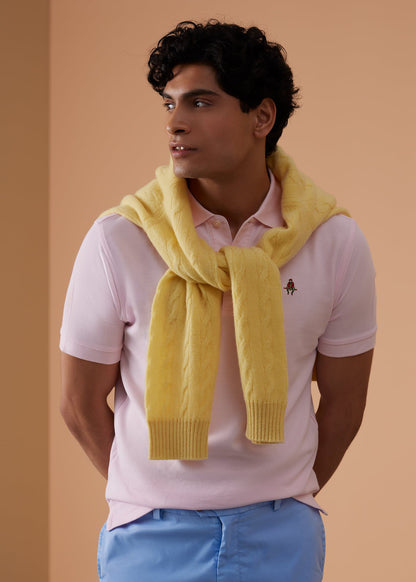 Cotton Pique Logo Polo - Paul Stuart Smart Buy