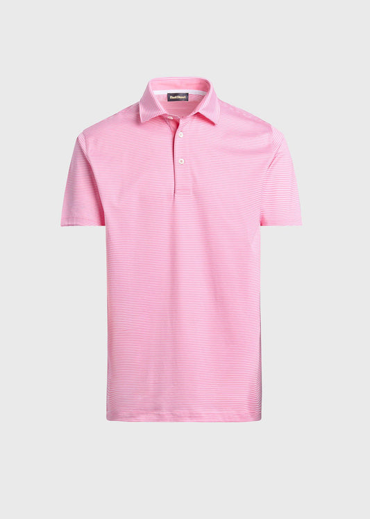 Two-Tone Stripe Performance Polo - Paul Stuart Special Offer