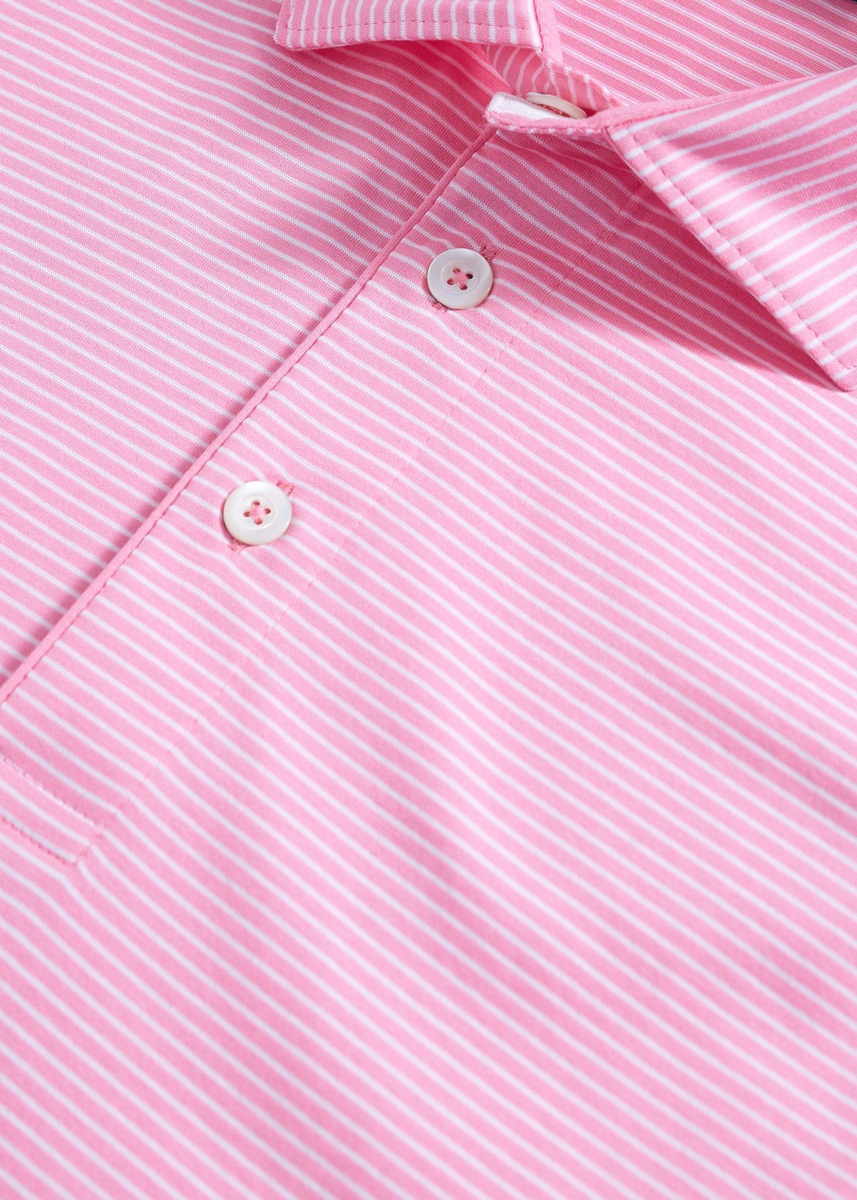 Two-Tone Stripe Performance Polo - Paul Stuart Special Offer