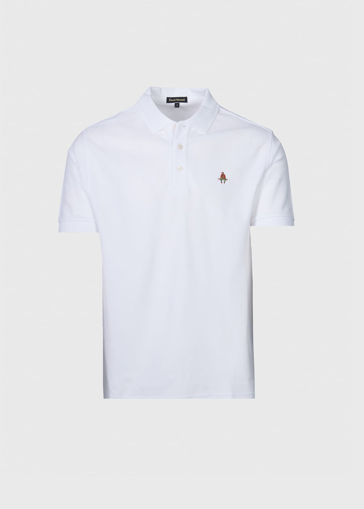 Cotton Pique Logo Polo - Paul Stuart Sale