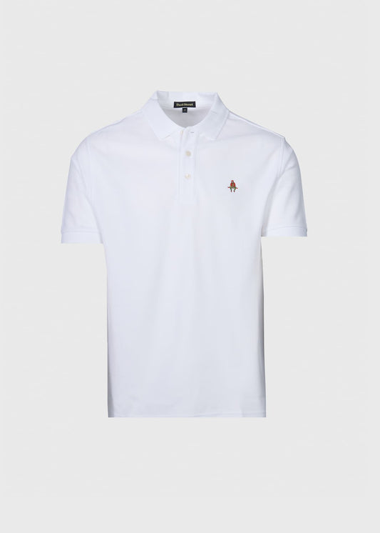Cotton Pique Logo Polo - Paul Stuart Sale