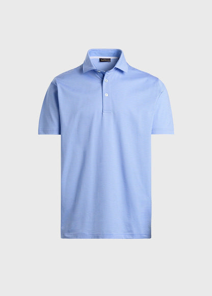 Two-Tone Stripe Performance Polo - Paul Stuart Best Seller