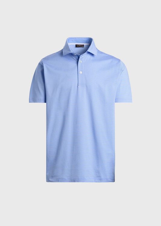 Two-Tone Stripe Performance Polo - Paul Stuart Best Seller
