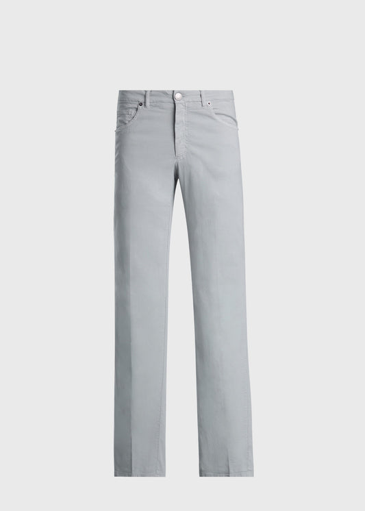 Cotton & Silk Five Pocket Pant - Paul Stuart Classic