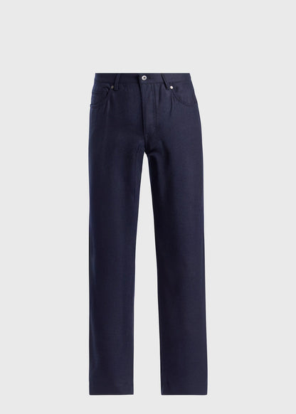 Wool Flannel Five Pocket Pant - Paul Stuart Classic