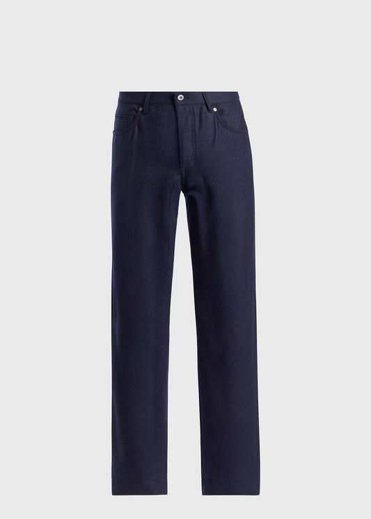 Wool Flannel Five Pocket Pant - Paul Stuart Classic