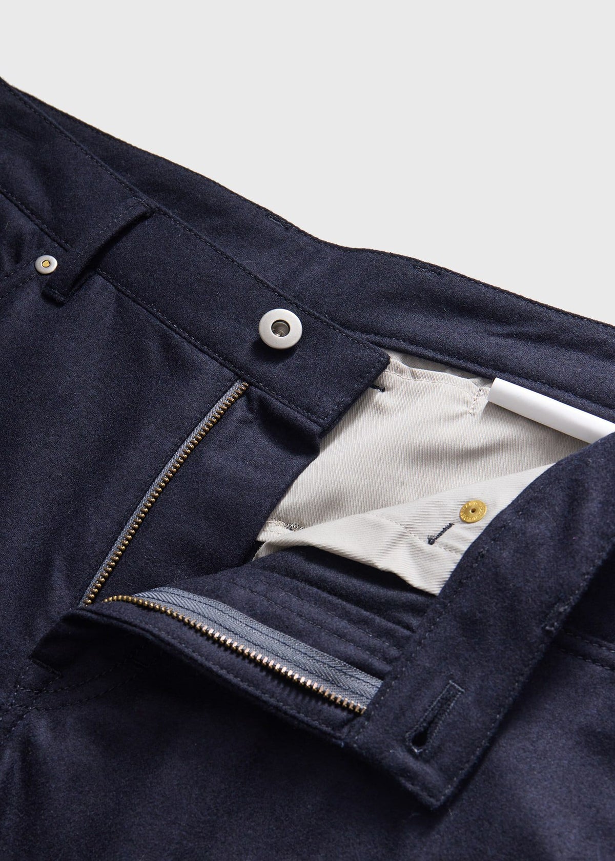 Wool Flannel Five Pocket Pant - Paul Stuart Classic