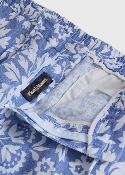 Floral Linen Trouser - Paul Stuart Recommended