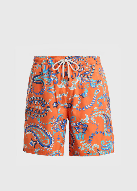 Paisley Print Swim Trunk - Paul Stuart Deals