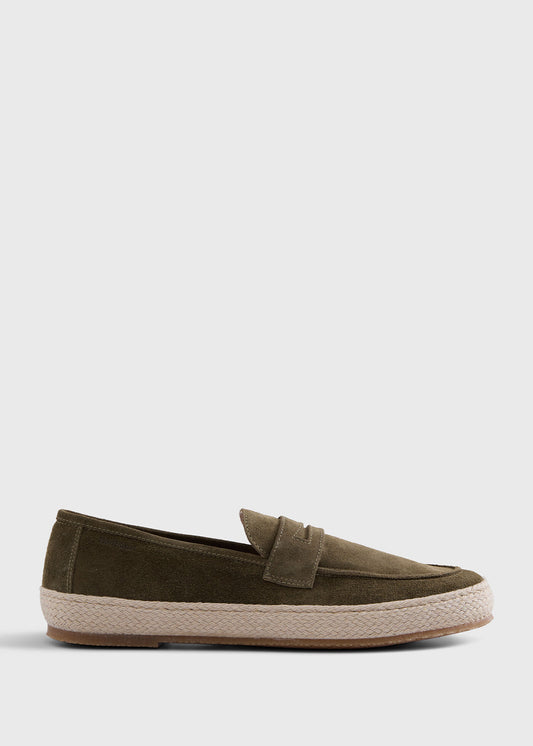 LLoyd Suede Penny Loafer Espadrille - Paul Stuart Signature