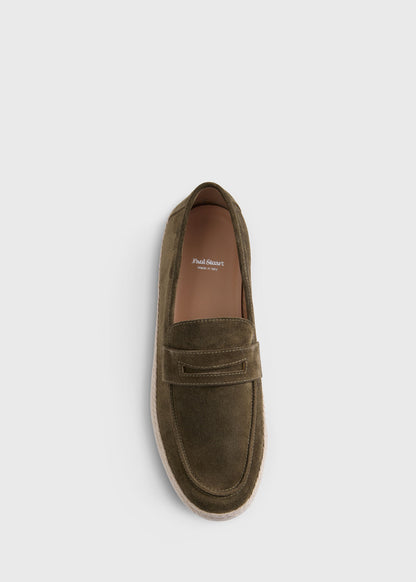 LLoyd Suede Penny Loafer Espadrille - Paul Stuart Signature