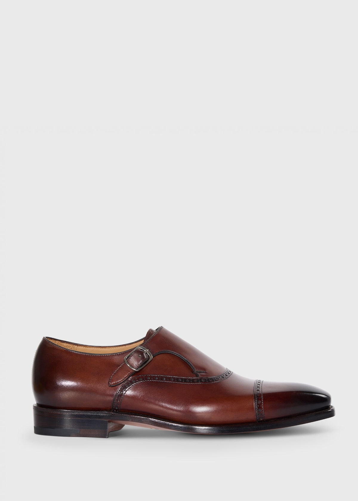 Sean Leather Cap Toe Monk Strap - Paul Stuart Top Pick
