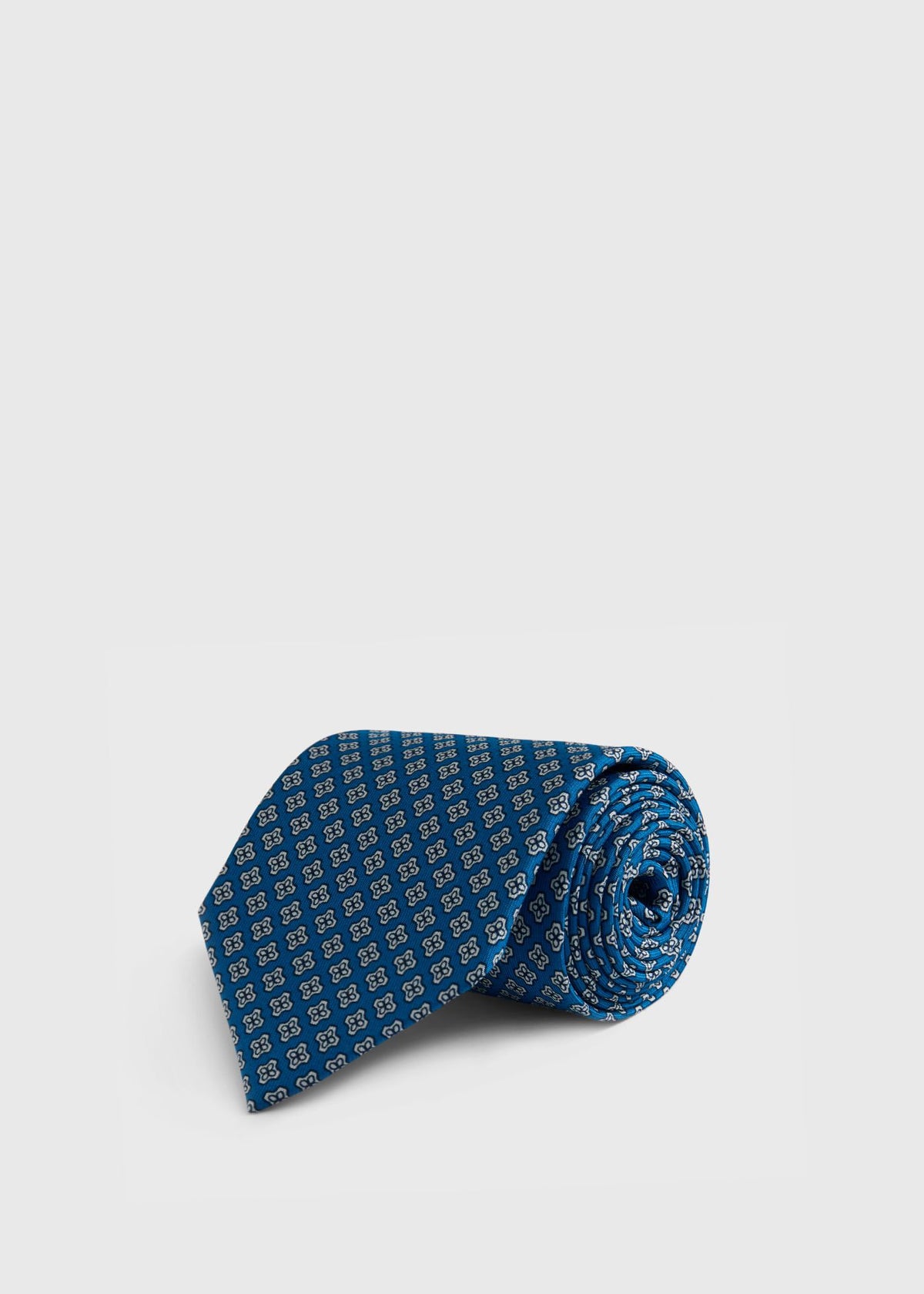 Geometric Clover Silk Tie - Paul Stuart Premium