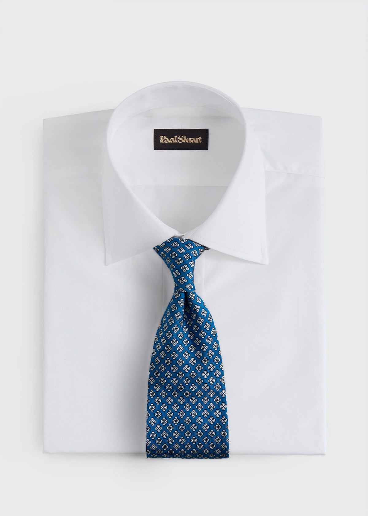 Geometric Clover Silk Tie - Paul Stuart Premium