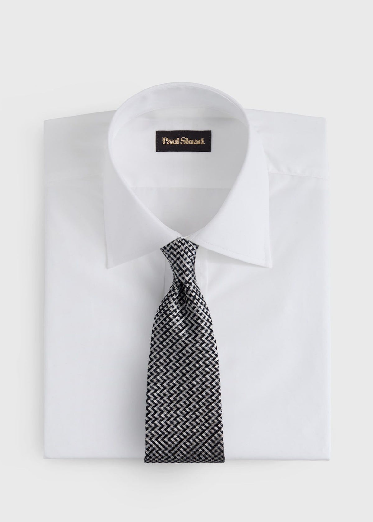 Woven Silk Houndstooth Tie - Paul Stuart Featured