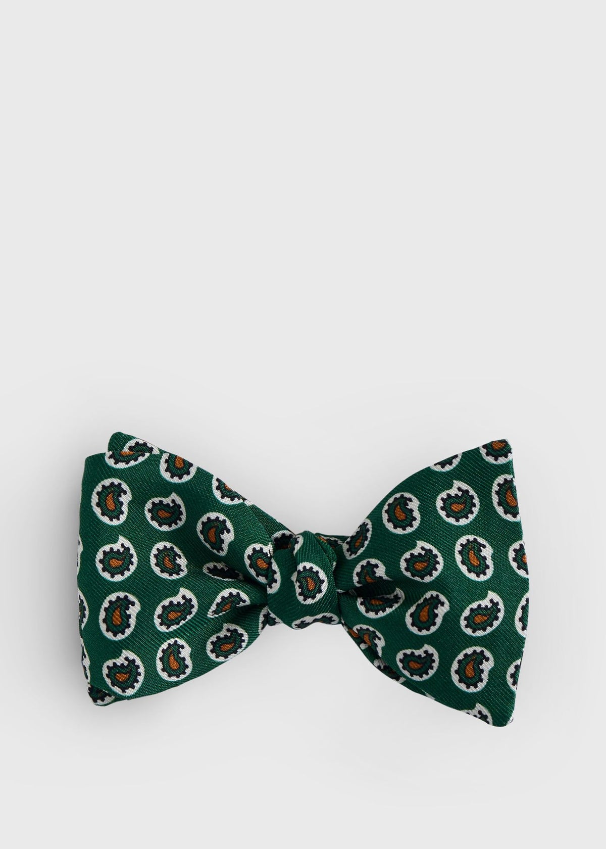 Silk Printed Pine Bow Tie - Paul Stuart Discount