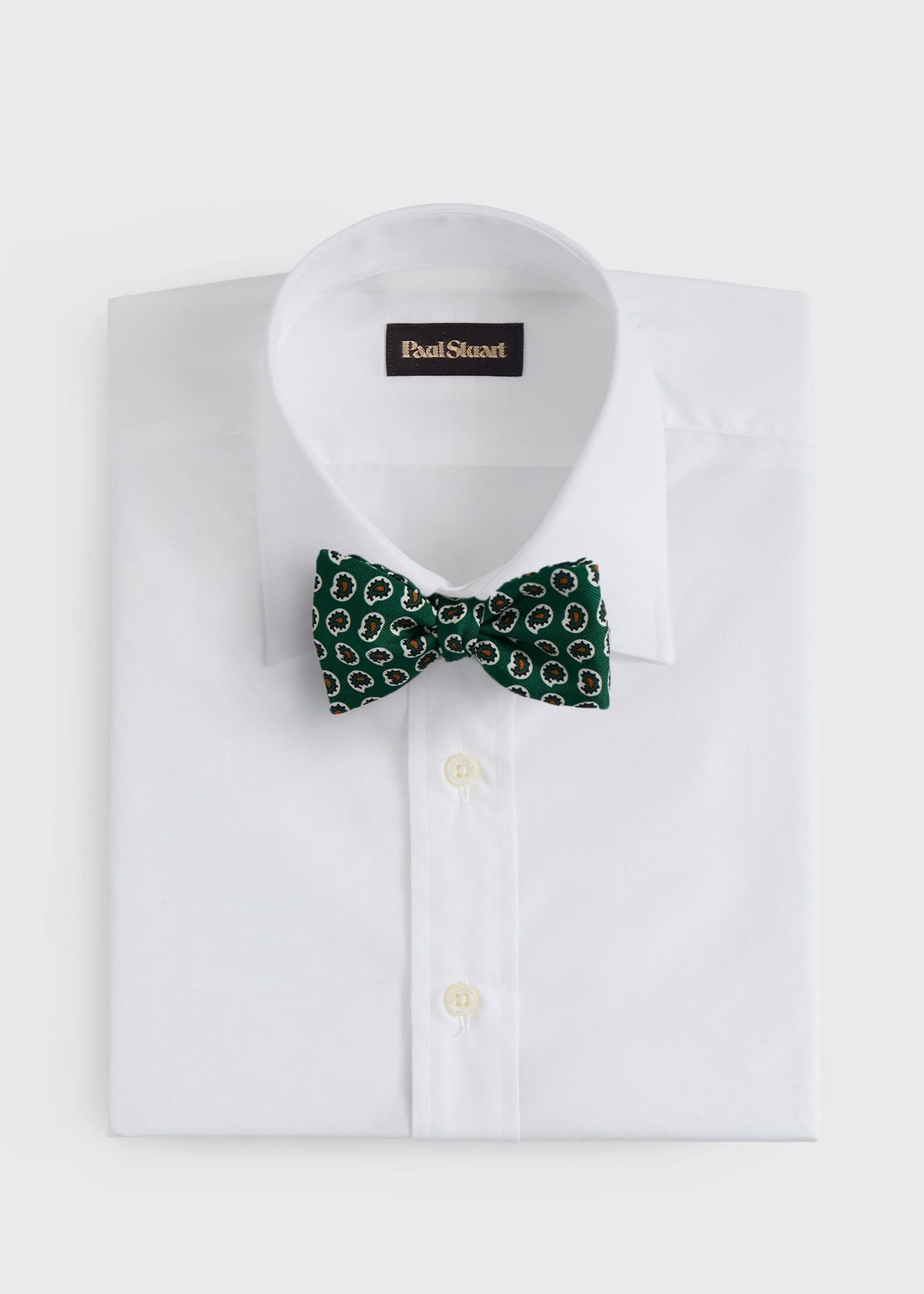 Silk Printed Pine Bow Tie - Paul Stuart Discount