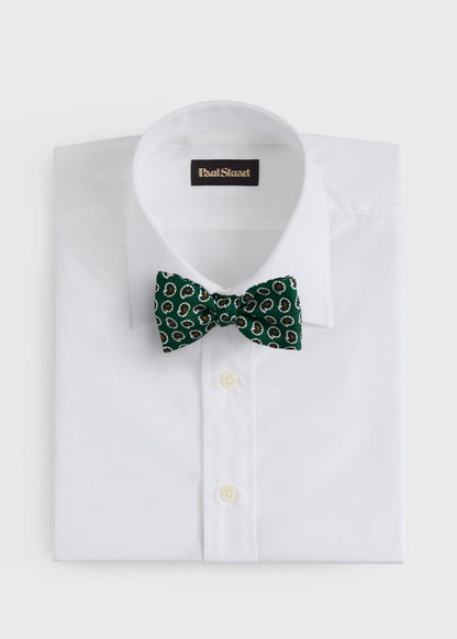 Silk Printed Pine Bow Tie - Paul Stuart Discount