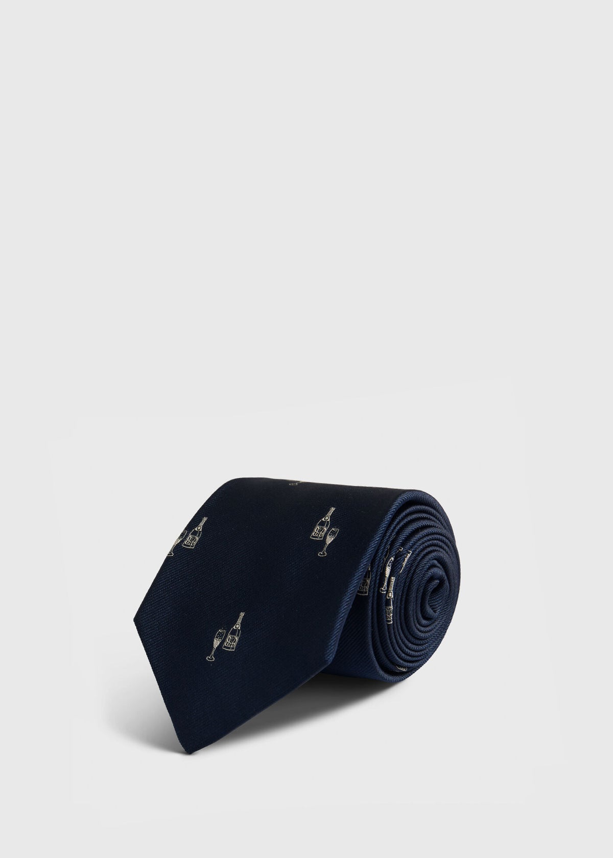 Silk Champagne Print Tie - Paul Stuart Recommended