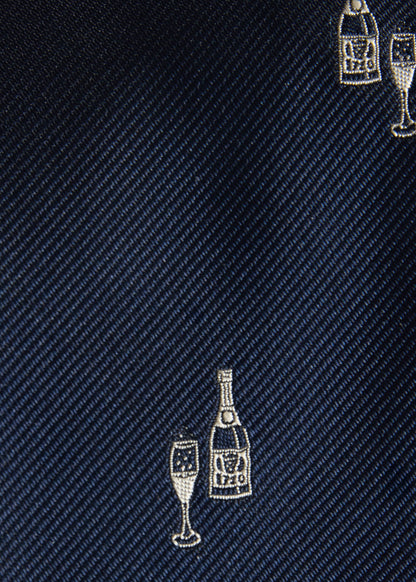 Silk Champagne Print Tie - Paul Stuart Recommended