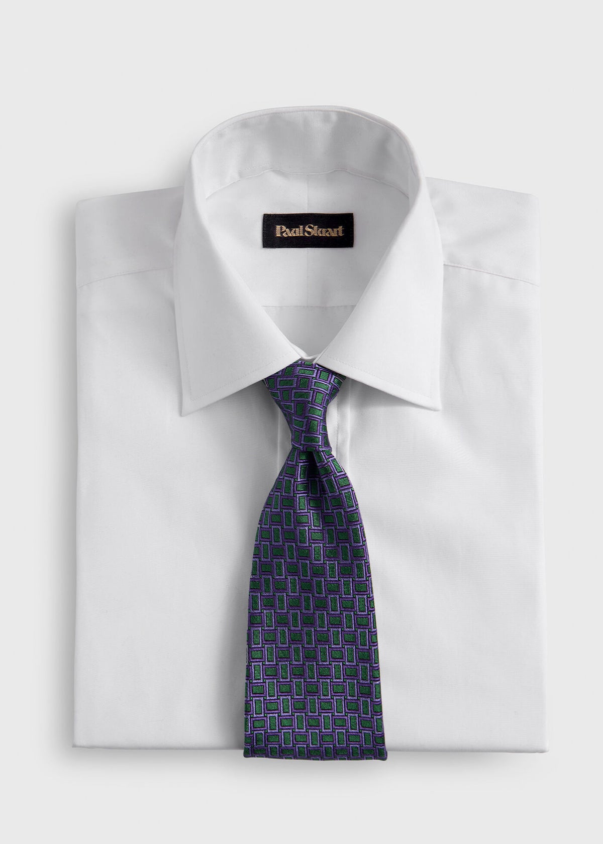 Silk Diamond Trellis Motif Tie - Paul Stuart Special Offer