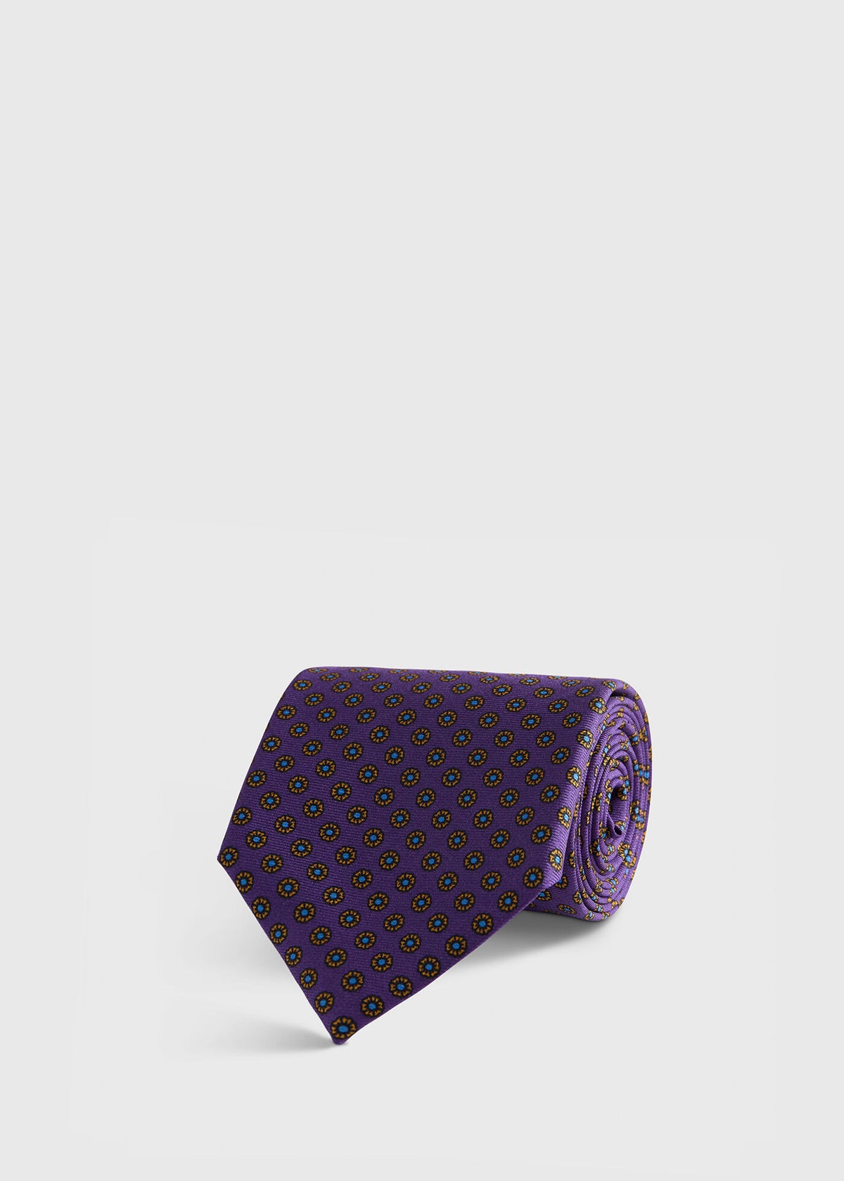 Micro Medallion Printed Silk Tie - Paul Stuart Trending