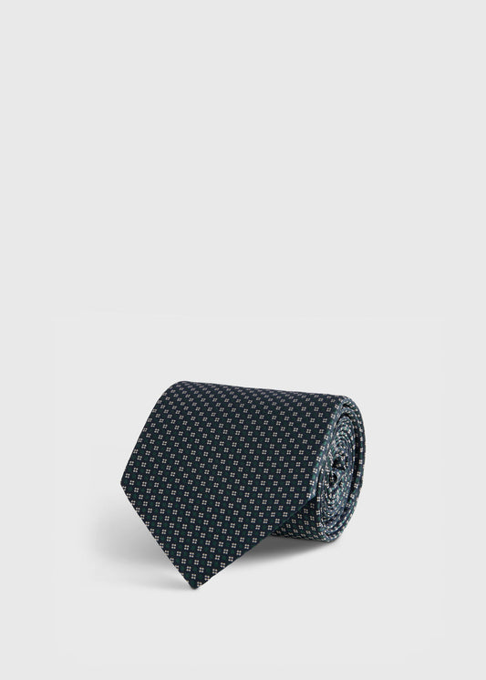 Woven Silk Micro Jacquard Tie - Paul Stuart Exclusive