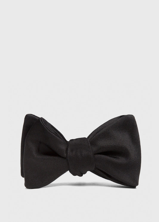 Black Formal Satin Bow Tie - Paul Stuart Value