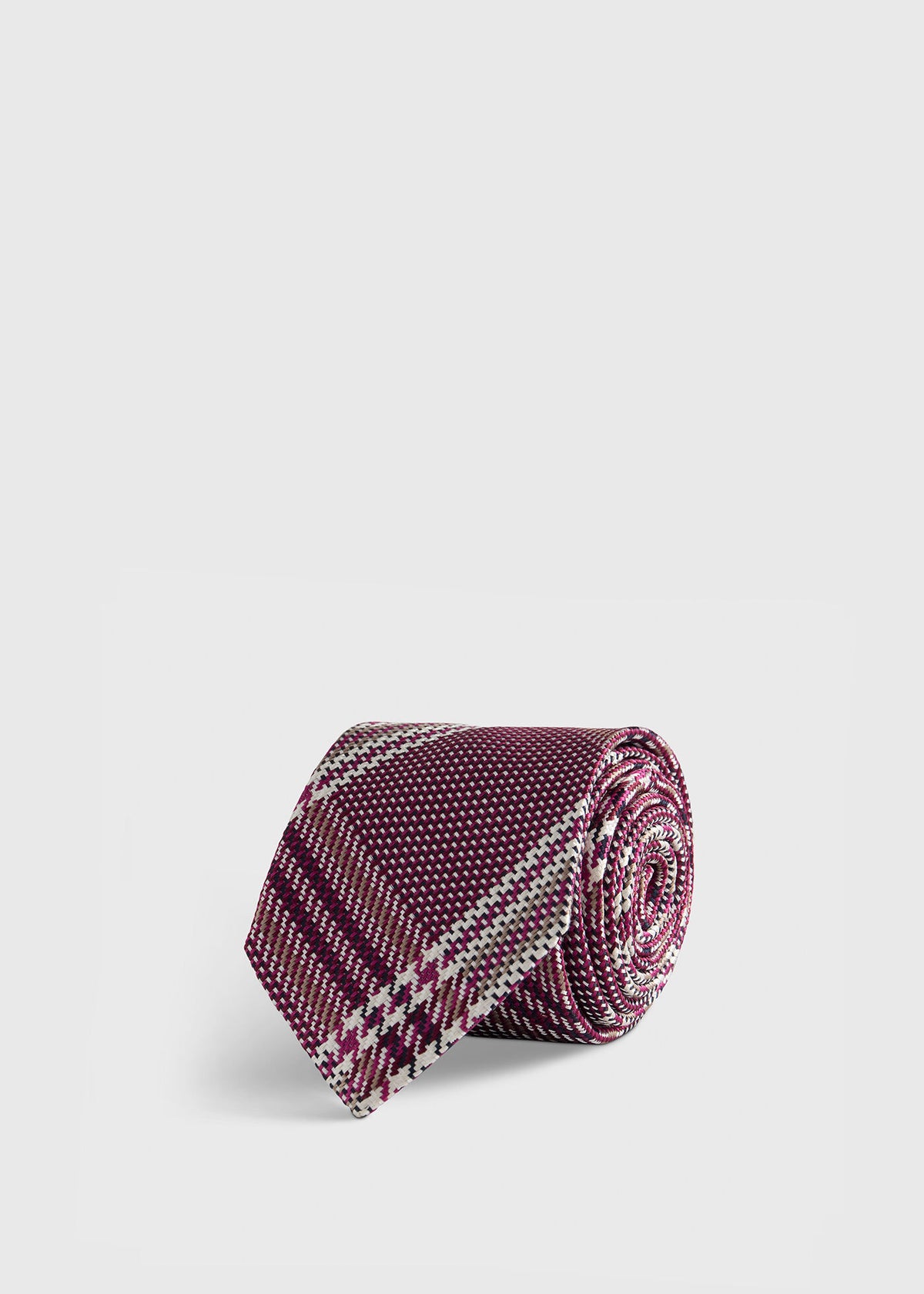 Woven Silk Large Plaid Tie - Paul Stuart Sale