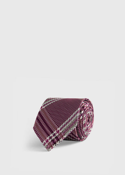 Woven Silk Large Plaid Tie - Paul Stuart Sale
