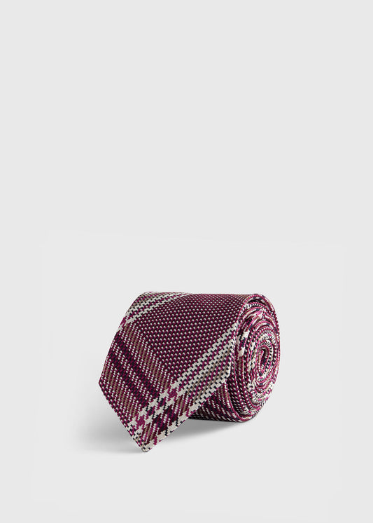 Woven Silk Large Plaid Tie - Paul Stuart Sale