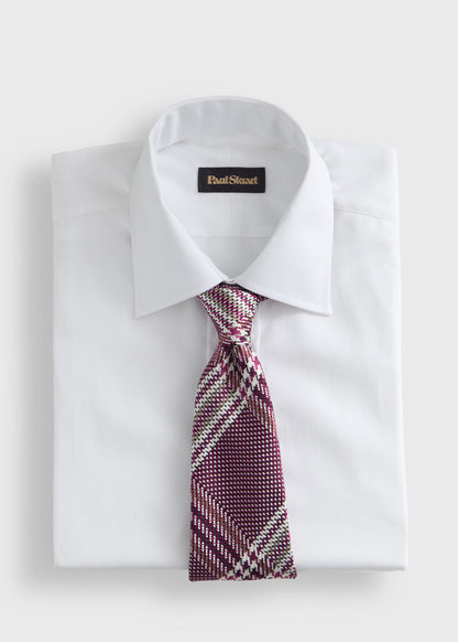 Woven Silk Large Plaid Tie - Paul Stuart Sale