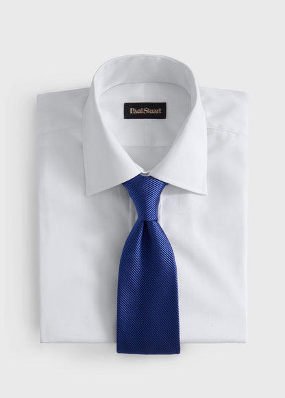 Solid Mogador Silk & Cotton Tie - Paul Stuart Value