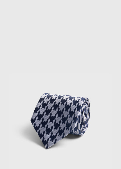 Woven Silk Houndstooth Tie - Paul Stuart Premium