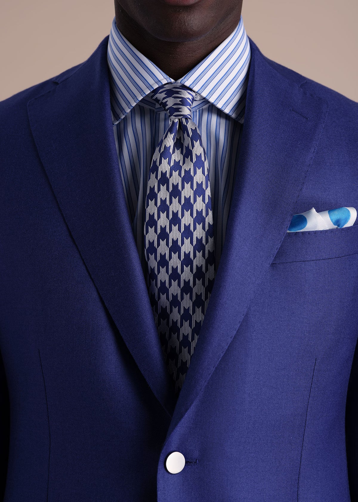 Woven Silk Houndstooth Tie - Paul Stuart Premium