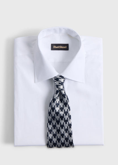 Woven Silk Houndstooth Tie - Paul Stuart Premium