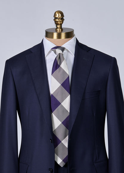 Woven Silk Oversized Check Tie - Paul Stuart Value