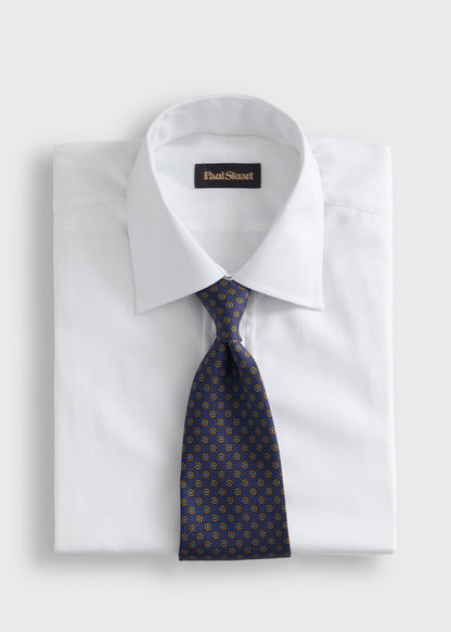 Micro Medallion Printed Silk Tie - Paul Stuart Discount
