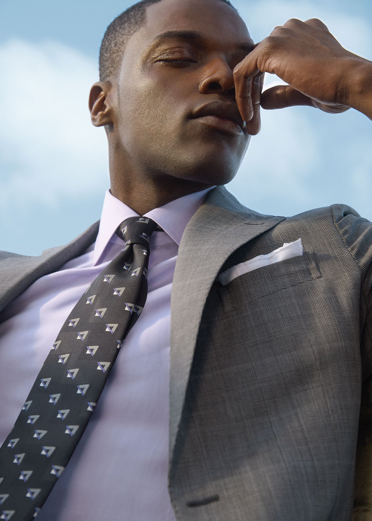 Woven Silk Triangle Deco Tie - Paul Stuart Smart Buy