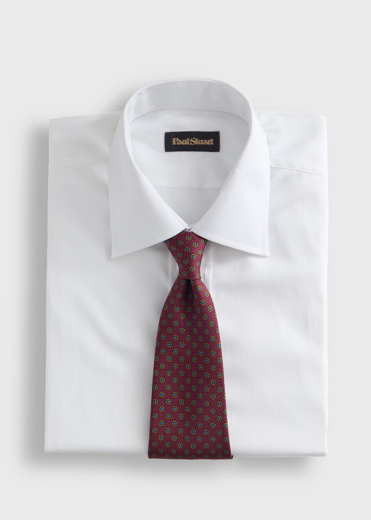 Micro Medallion Printed Silk Tie - Paul Stuart Featured